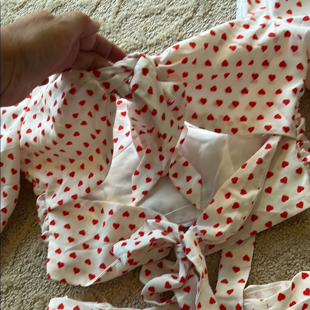 Heart Print Ruffled Skirt - Picture 4 of 5